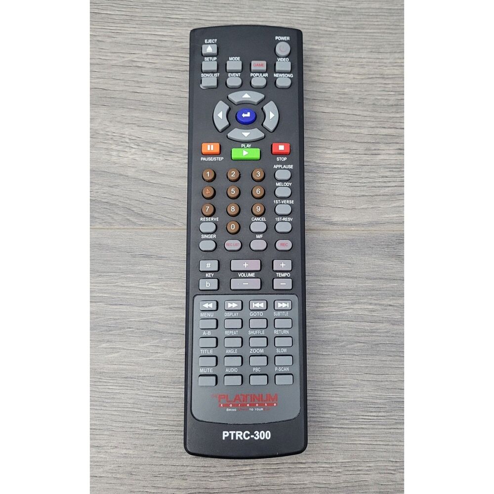 Platinum Karaoke Machine Remote for Model PTRC-300
